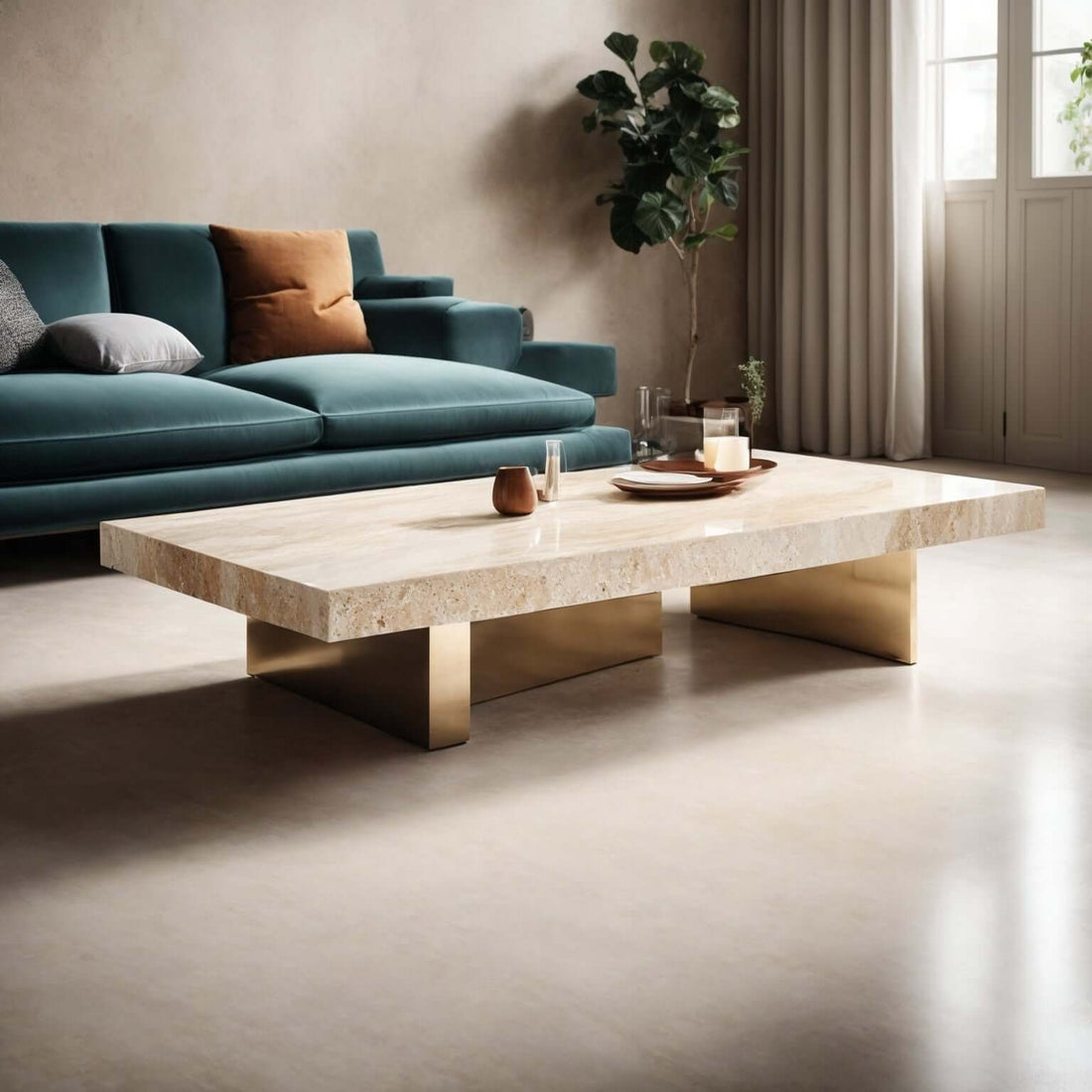 Travertine Coffee Tables in Home Decoration