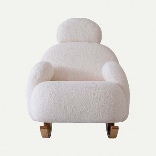 Fauteuil à bascule et repose-pieds en peluche Cloud